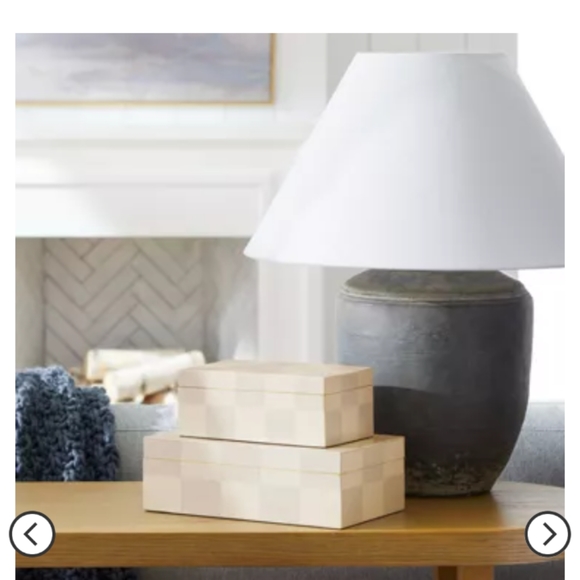 Studio McGee Small Checkered Resin Box - Picture 2 of 4